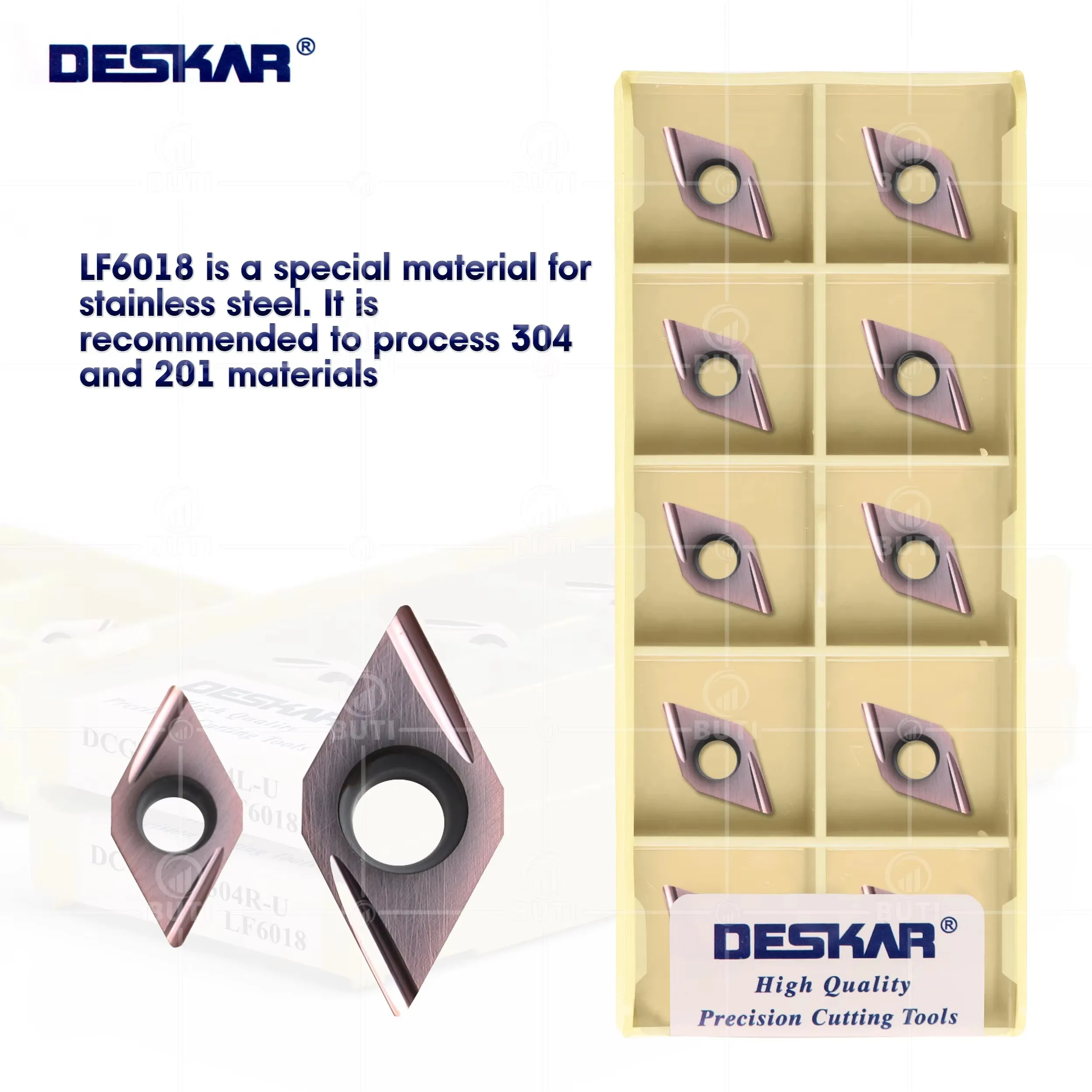 

DESKAR 100% Original Cutting Tool DCGT070202 DCGT070204 DCGT11T302 DCGT11T304R-U L-U Numerical Control Lathe Turning Blade Part