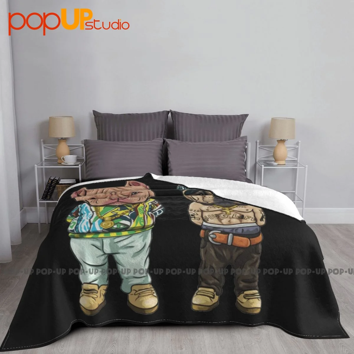 Tupac And Biggie American Bully Ladies Blanket Home Plus Velvet For Sofa Bedroom