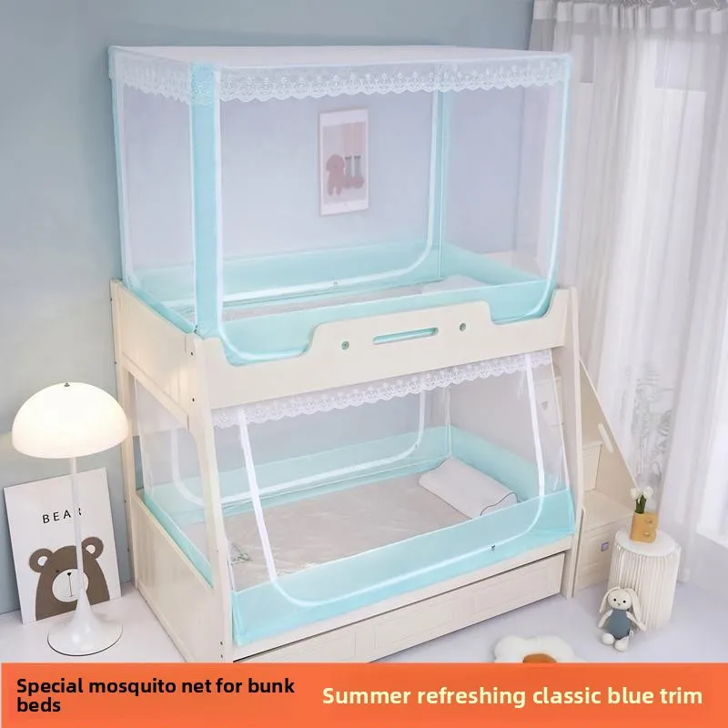 

Дышащая москитная сетка из полиэфирного волокна с дизайном в виде книжной полки, для верхней и нижней кровати, для родителей и детей, трапециевидная, двухслойная.