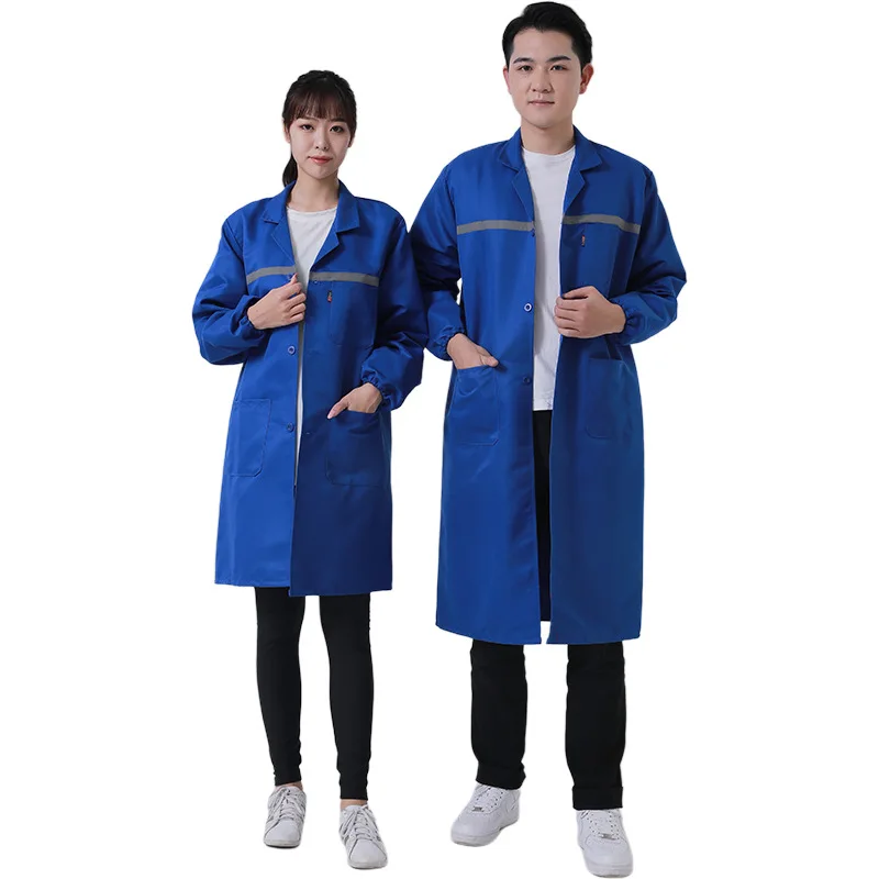 

Blue Reflective Safety Overalls - Dust-Proof Workwear for Warehouse Loading, Unloading & Cleaning