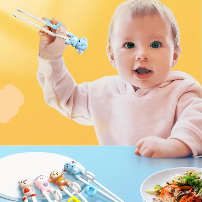 Reusable Silicone Cute Portable Chopsticks For Kids Learning Training Chopsticks Food Sticks Learner Kids Enlightenment