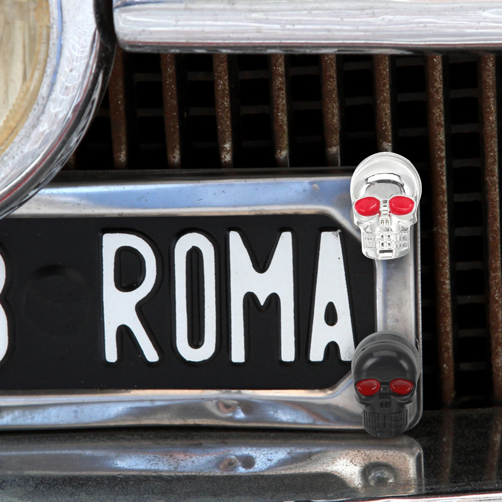 

6Pcs Skull Motorbike License Plate Screws Durable Motorcycle Replacement Kit Electrocar License Frame Motorbike Screws