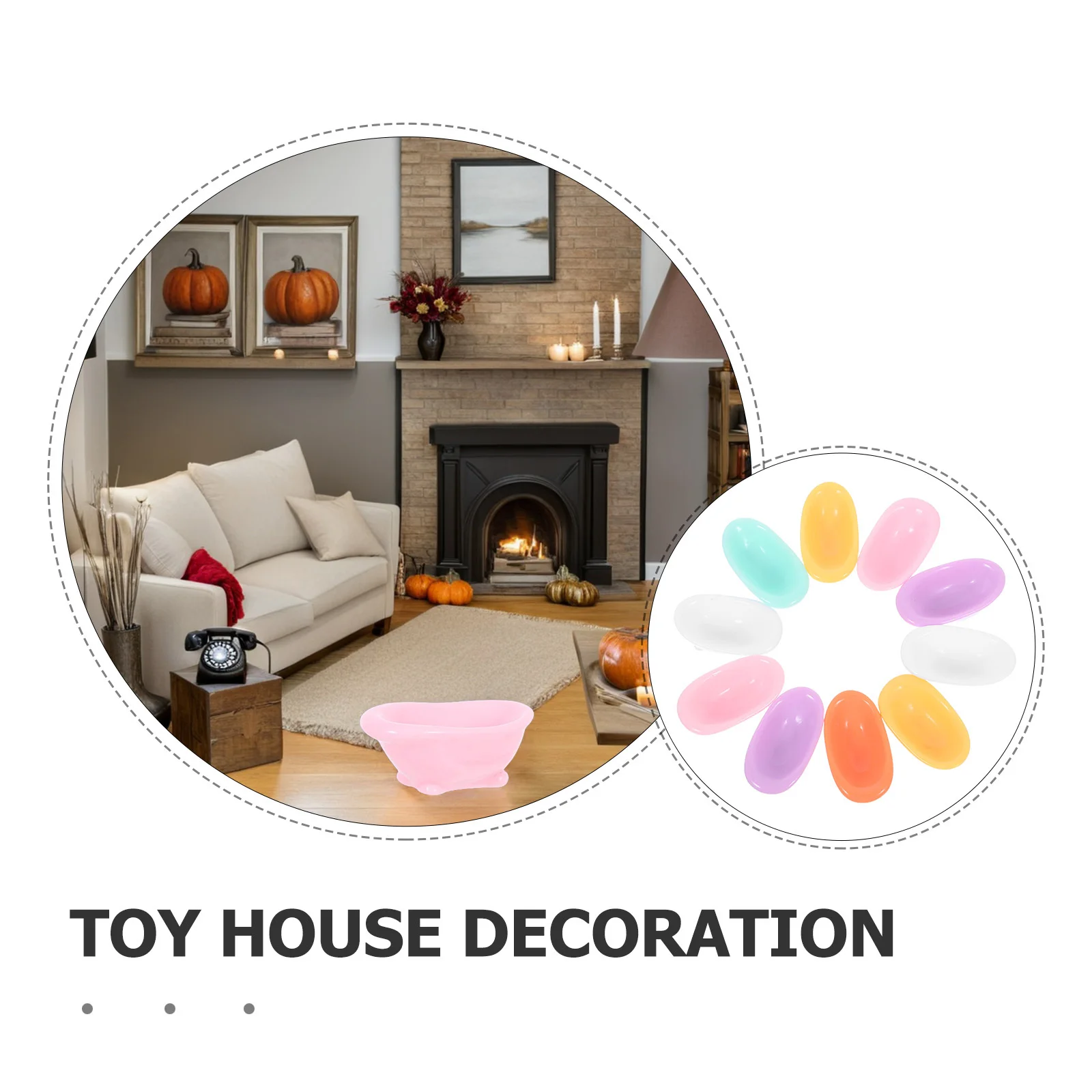 10Pcs Miniatur Badewannen Harz Kreative Badewanne Form Mini Haus Badezimmer Dekoration Simulation Waschen Badewanne Wohnkultur