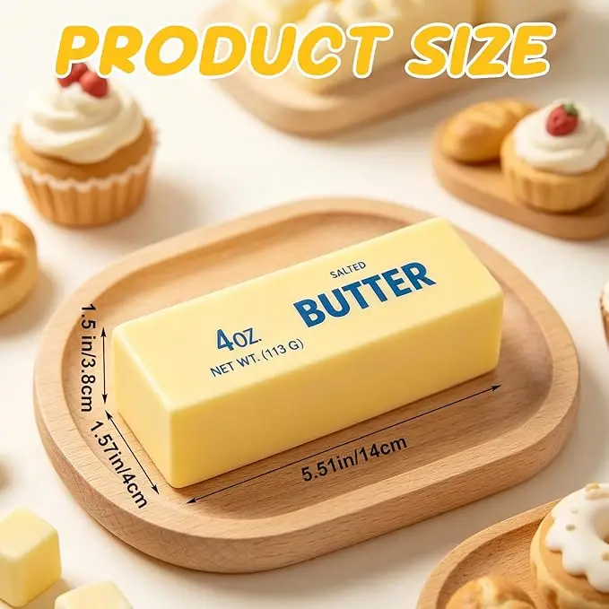 Butter Squishy Slow Rebound Stress-Relief Toy - Brand New, Realistic Butter Stick Squeeze, Soft PU Foam Depresses Anxiety