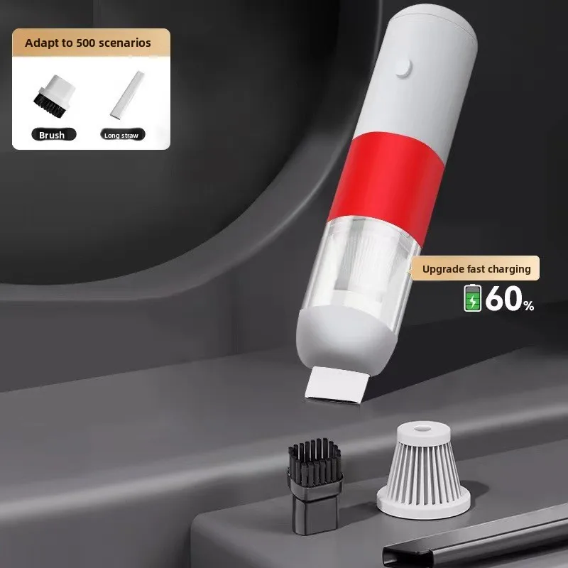 مكنسة كهربائية لاسلكية محمولة بقوة 4000 باسكال للسيارة والمنزل، مكنسة كهربائية لاسلكية قوية للشفط #5