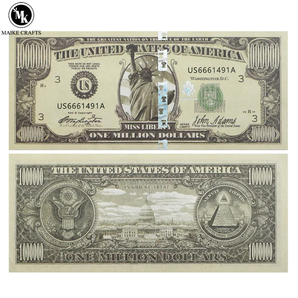 United States One Million Dollars Banknotes Statue of Liberty Paper Money Collection Commemorative Gift