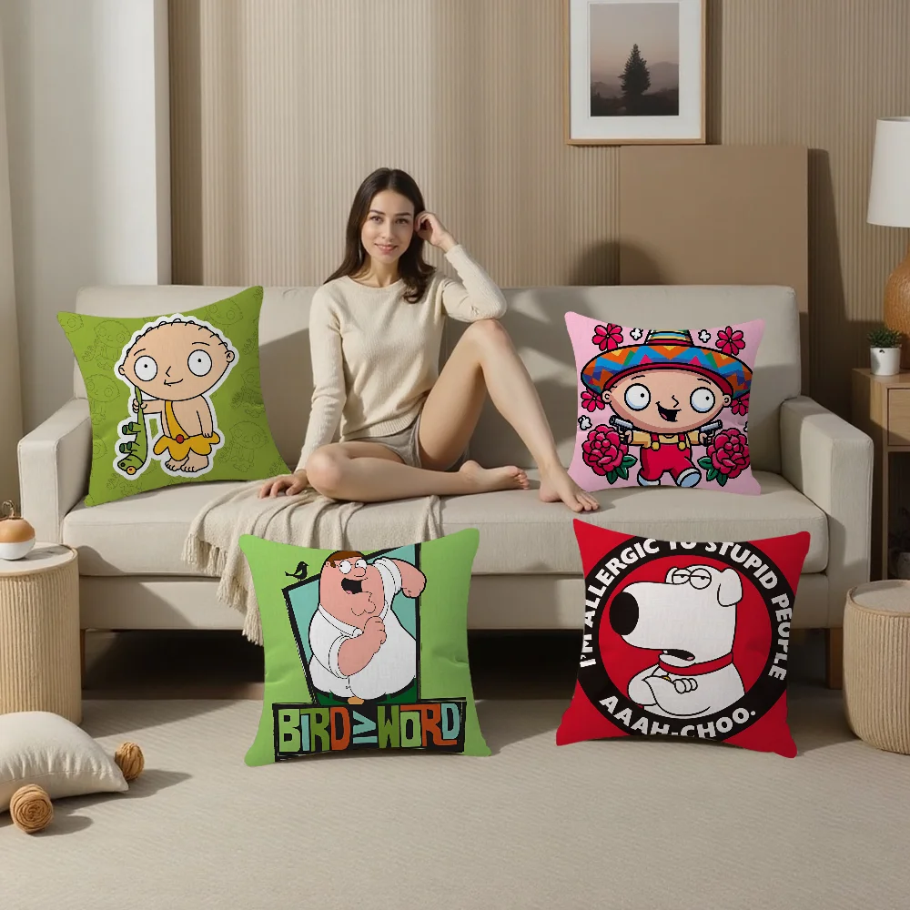 

Stewie Griffin Office Cushion Pillowcase Car Cushion Cover45X45CM Lumbar Pillowcase Sofa Pillowcover