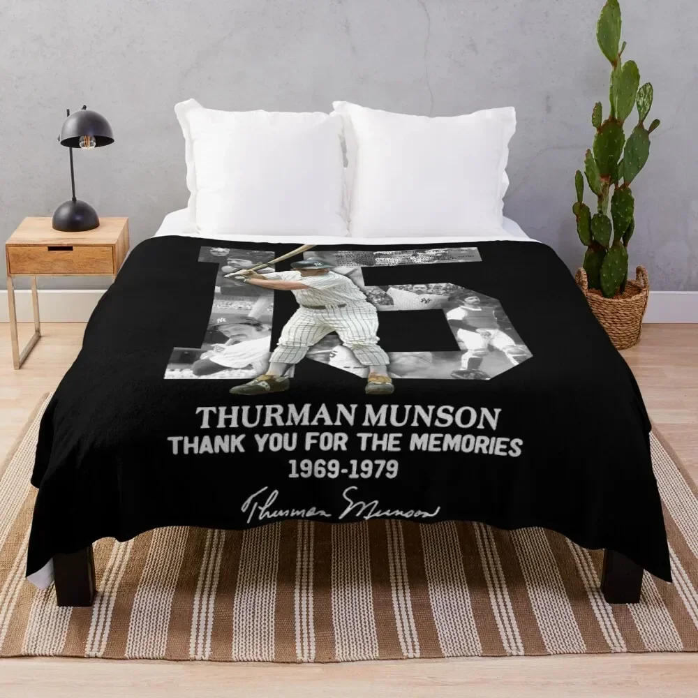 

Thurman Munson Thank You For The Memories 1969 1979 Signature Throw Blanket Baby For Sofa Thin Blankets