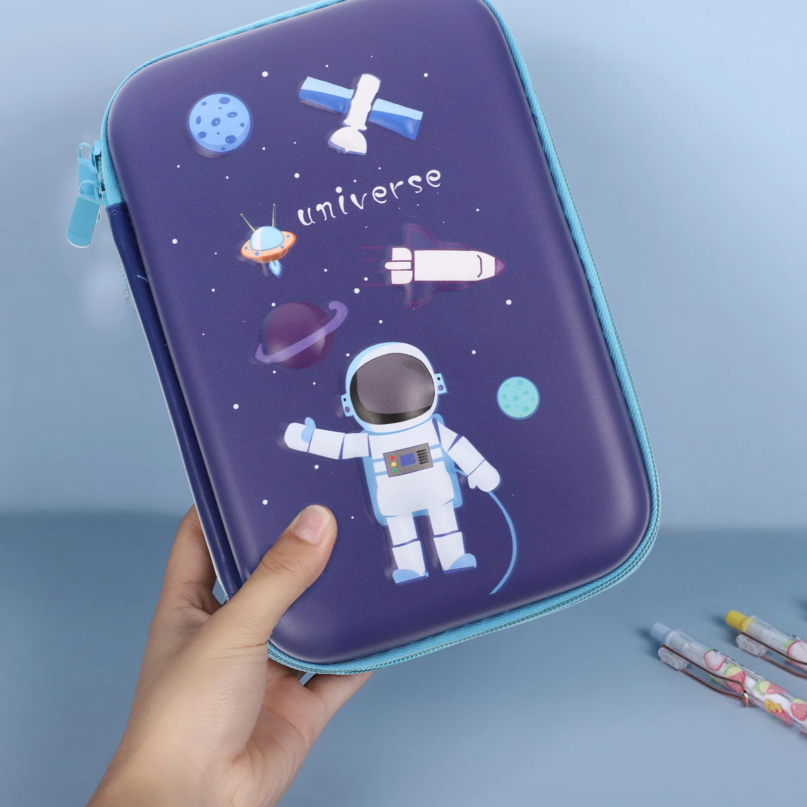 

Compact Pencil Pouch High-Capacity Stationery Case with Eye-Catching Cartoon Design Portable Storage Bag for Pens Coins