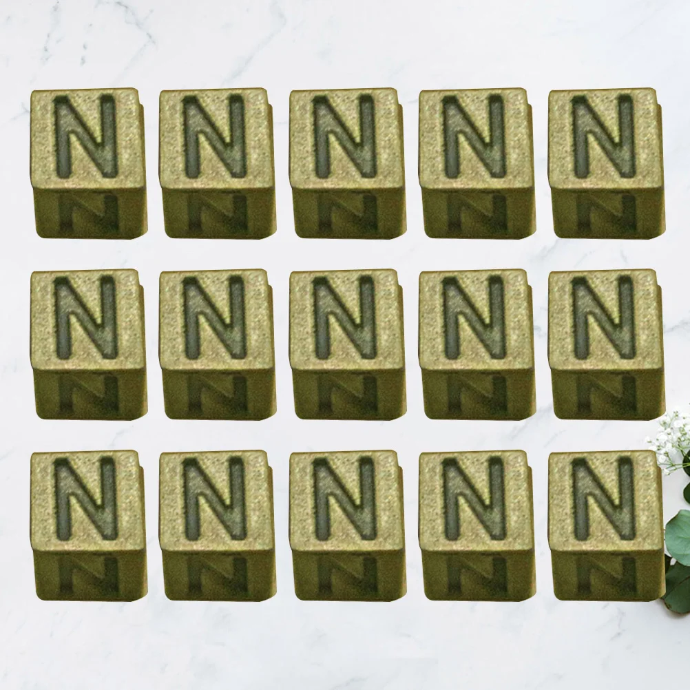 

100Pcs Small Alloy Letter Spacer Beads DIY Jewelry Making Charms with Creative Engraving Design for Necklace Bracelet Keychain