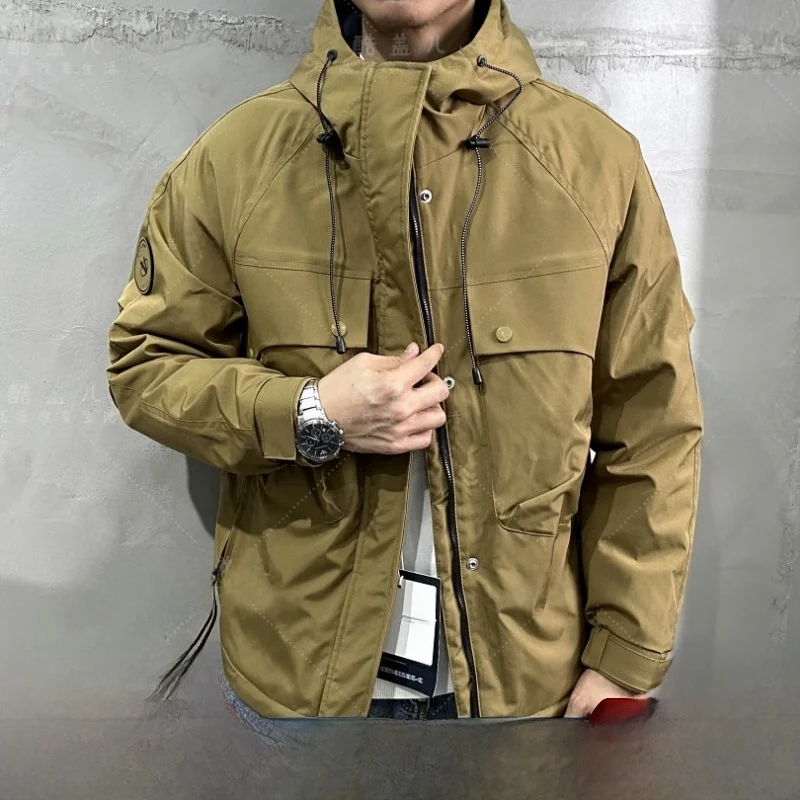 

Hard Sportswear Series Hooded Jacket Outdoor Climbing Autumn Winter Warmth Cotton Clothes Functional Workwear Coat