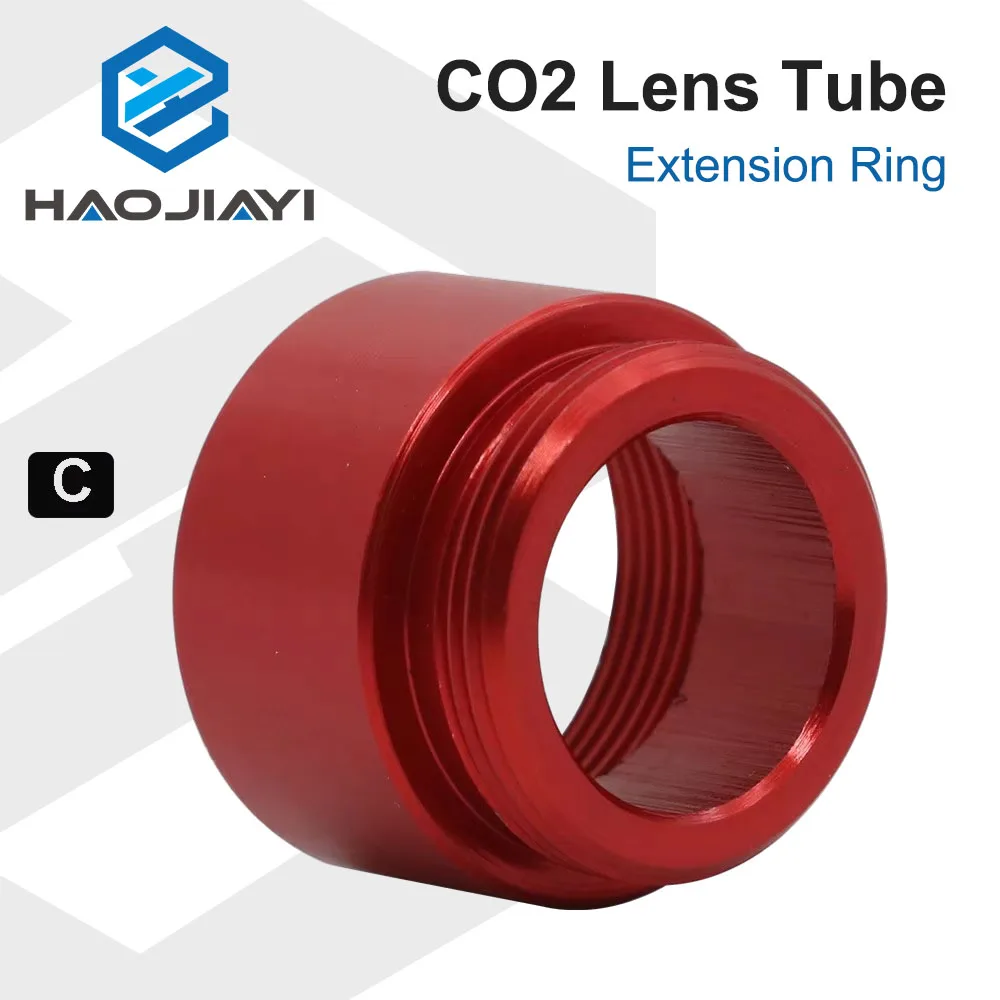 Anel de extensão de tubo HAOJIAYI CO2 O.D.25mm Tubo de lente para lente D20 F63.5mm 127mm para máquina de gravação e corte a laser CO2