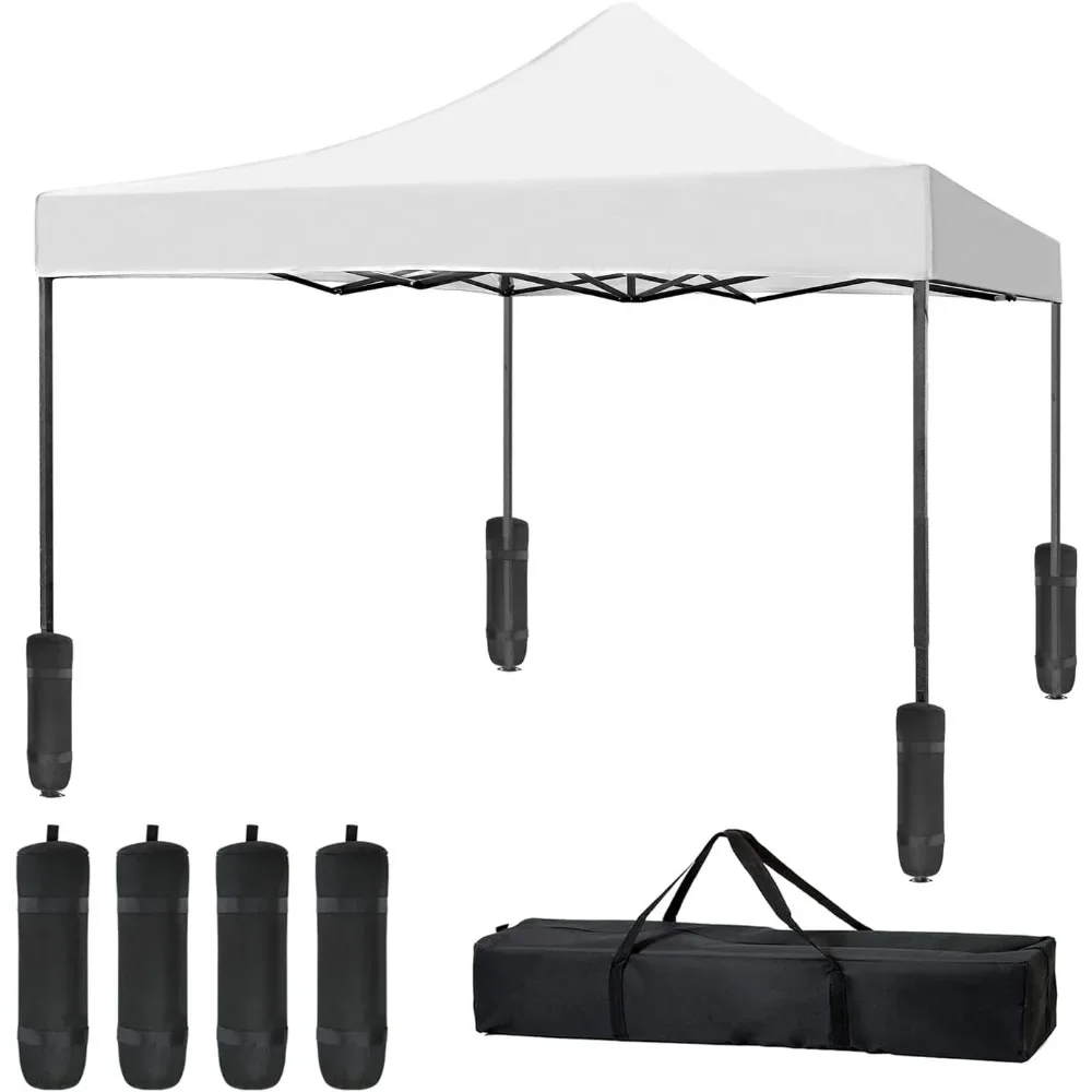 

10x10 pop up canopy, instant outdoor tent, anti-UV fabric, easy setup, straight legs, portable bag, sand bags, for events