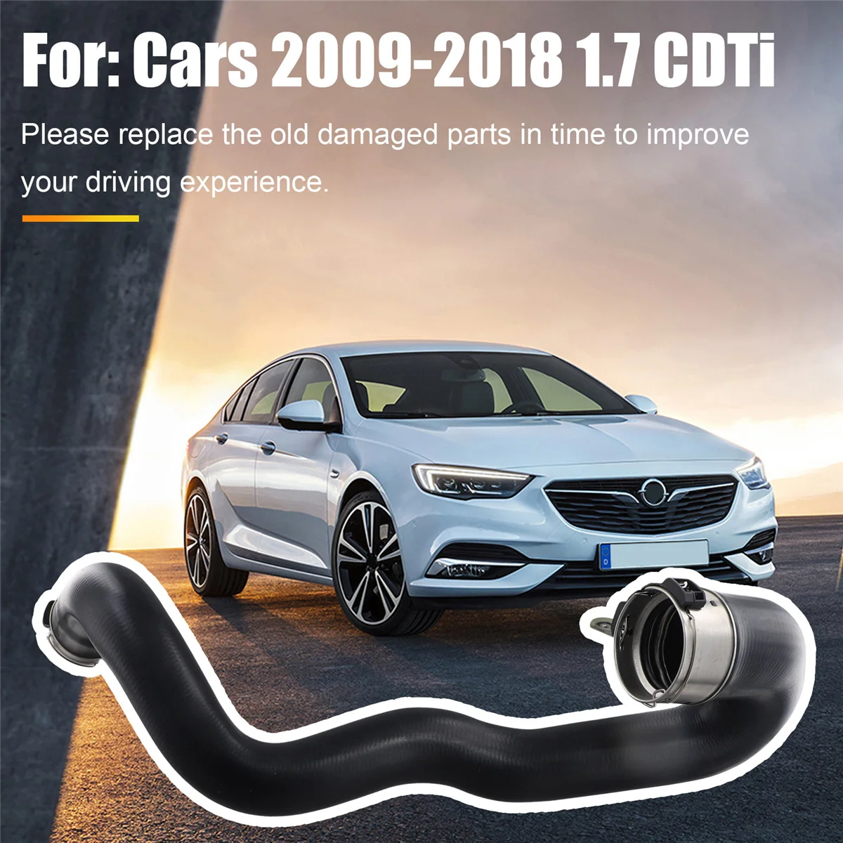 車のインタークーラーアウトレットホース,Opel vauxhall astra j 2009-2018, 1.7 cdti,13265281, 1302124,新品