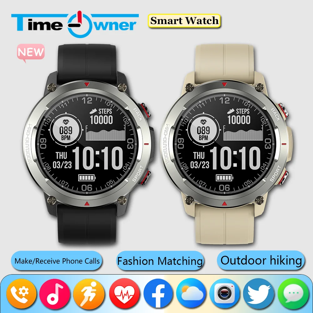 

Time Owner 1.43”HD AMOLED Display Make/Answer Phone Calls Smart Watch Sports Fitness Smartwatch For Men Women Heart rate monitor