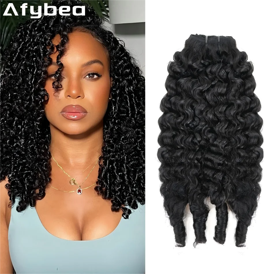 

Натуральные кудрявые пучки волос Burmese Curly, 100% необработанные, 3C4A, для быстрого наращивания, с эффектом водной волны и спиральными завитками на концах, 3-4 пучка