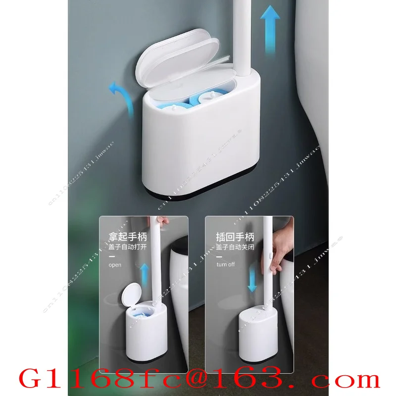 Disposable Toilet Brush Household Wall-mounted Wall-mounted Disposable Artifact No Dead Ends Cleaning Bathroom Toilet Brush