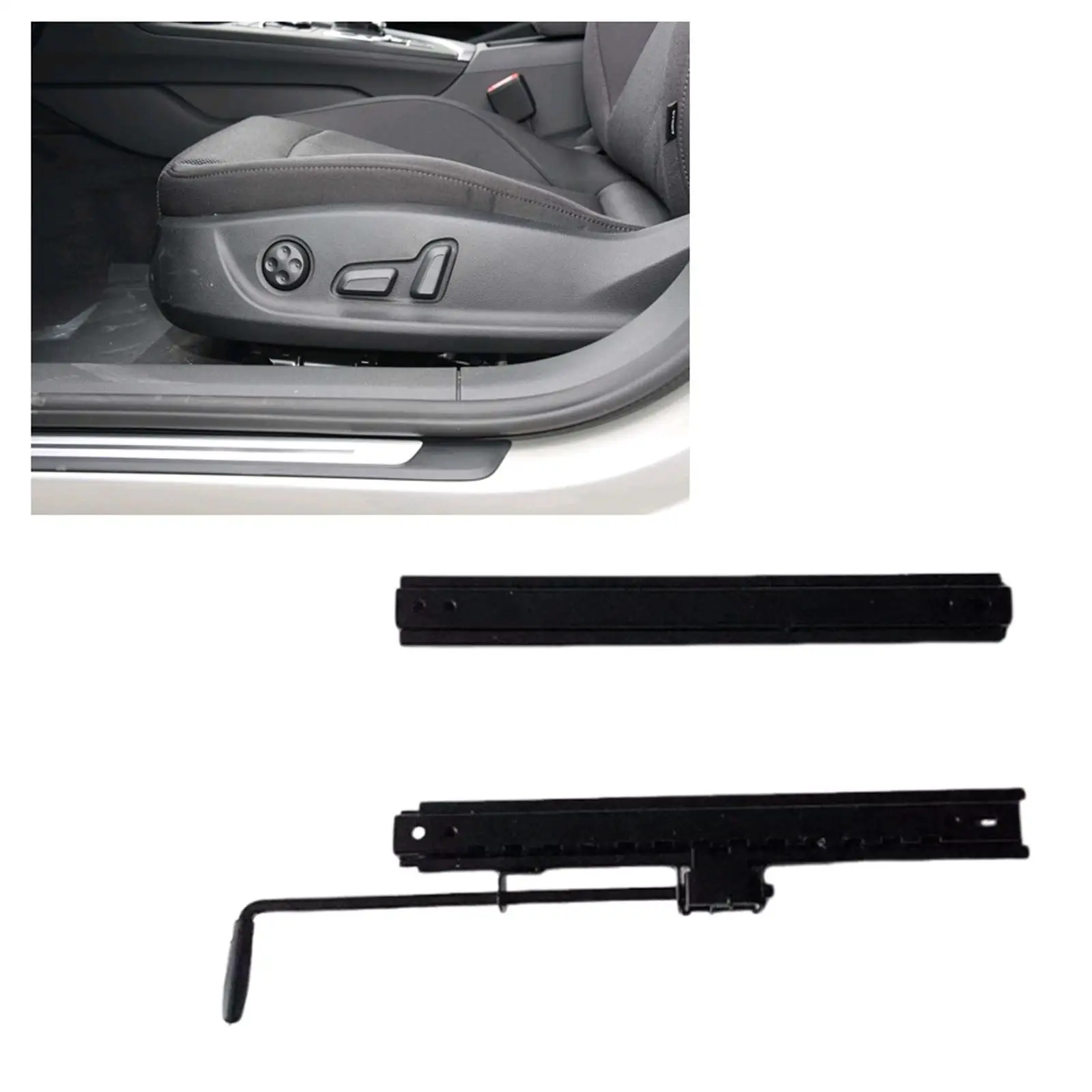 

Универсальный слайдер сиденья автомобиля, регулируемые запасные части, простая установка, прочный металл, профессиональные автомобильные аксессуары, замена