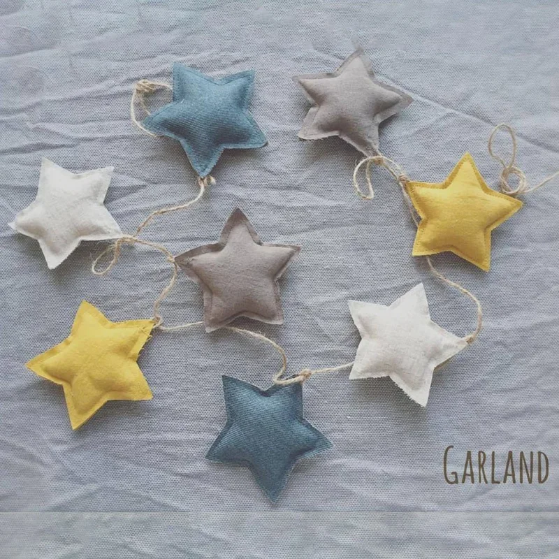 New Nordic Baby Room Handmade Nursery Star Garlands Christmas Kids Room Wall Decorations Photography Props Best Gifts