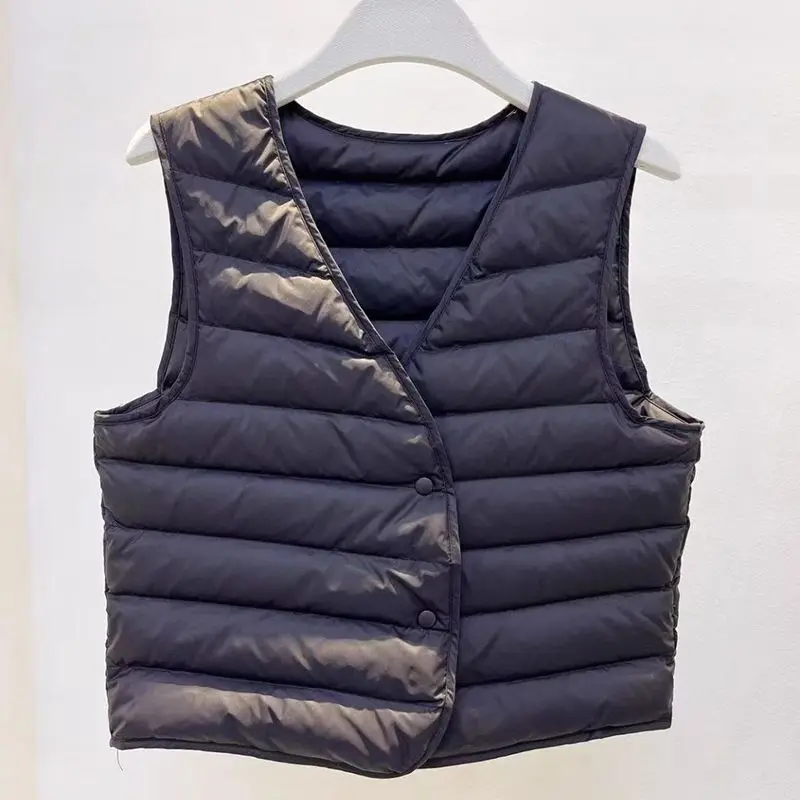 V Neck New Parkas Thicked Mujer Chaqueta All-match Simple Office Lady Slim Vests Temperament Hop Elegant Ropa Mujer