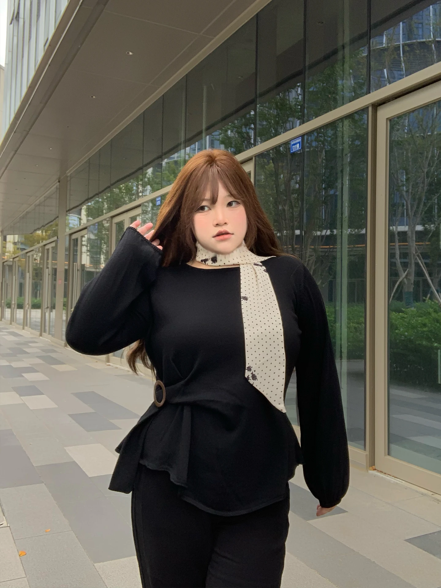 

Мягкий вязаный свитер из смесовой шерсти с длинными рукавами, с поясом на талии, осенняя новинка, круглый вырез, на пуговицах, с завязками на талии