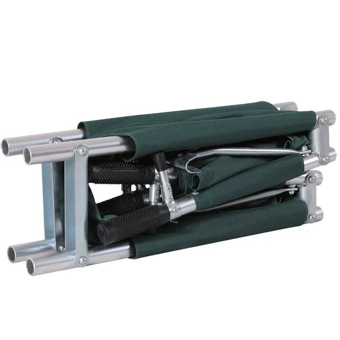 

Медицинские аварийные складные четырех частей с ремнем безопасности и холщовой сумкой, алюминиевые армейские носилки