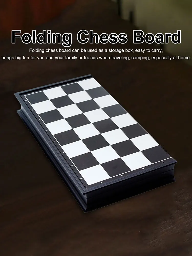 Folding Magnetic Chess 19.5*19.5cm Plastic Chessboard Game Educational Chess Game Gift for Adult Kids Beginner