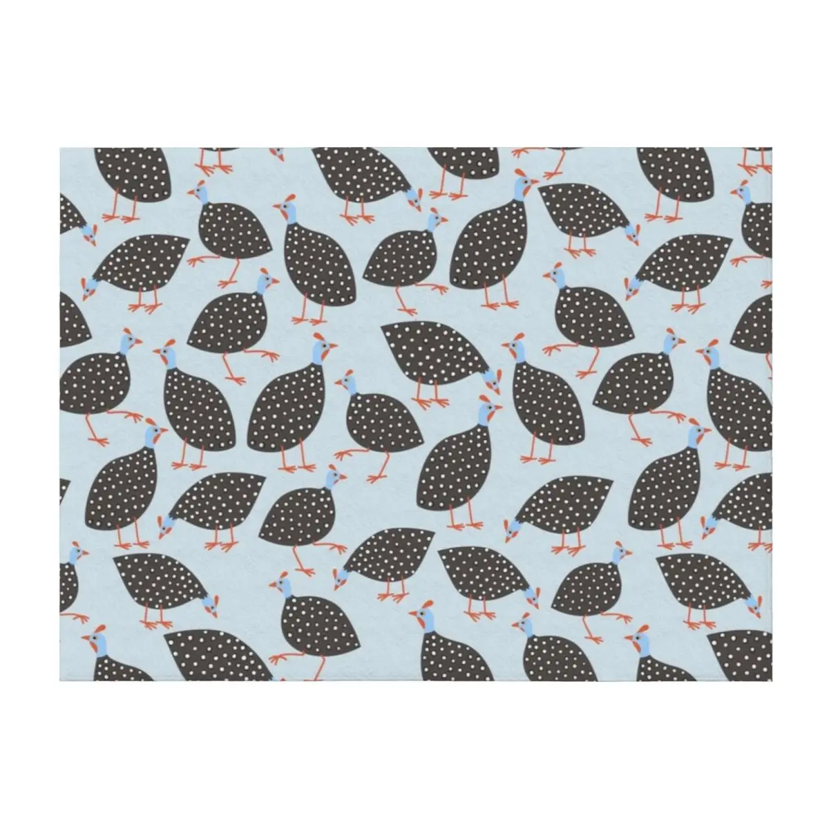 Guinea Hens On Blue… - image