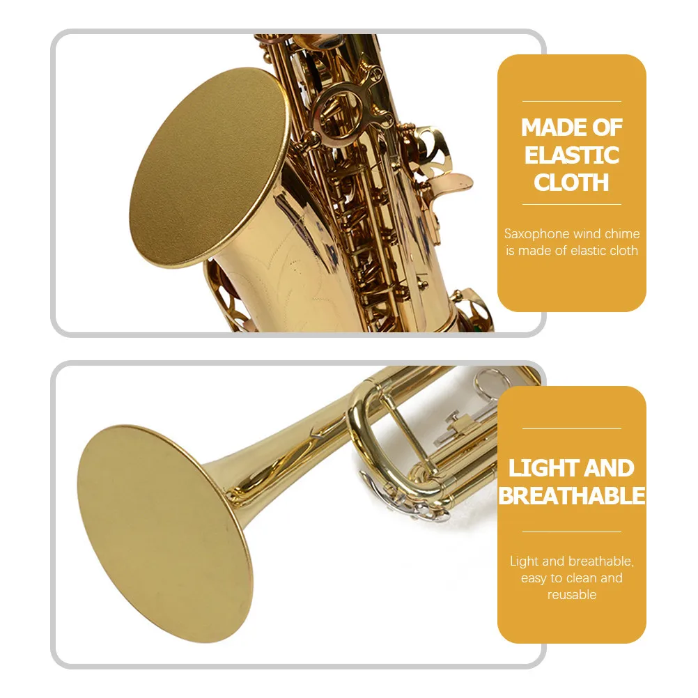 Saxophone Bell Cover Soft Stretch Fabric Reusable Instrument Horn Cover Reduce Sound during Practice Keep Sax Clean Safe Dust