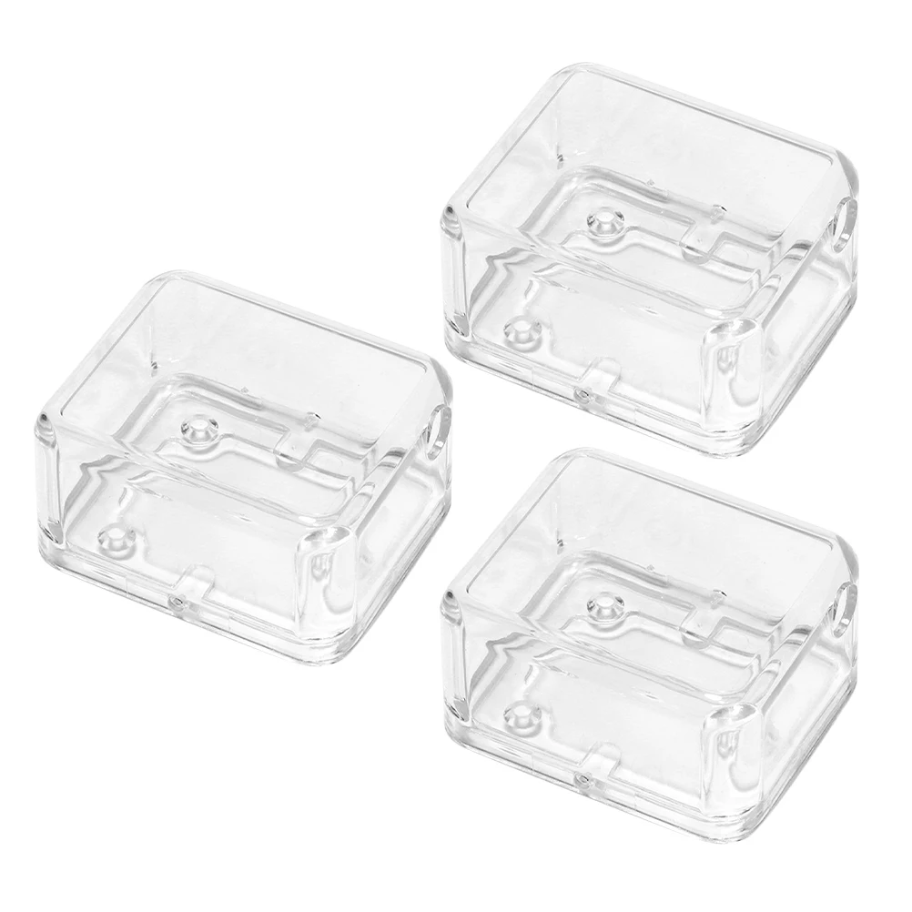 

3Pcs Clear Plastic Music Box Accessories Transparent Storage Case Diy Hand Cranked Repair Parts For Mechanical Music Boxes Crank