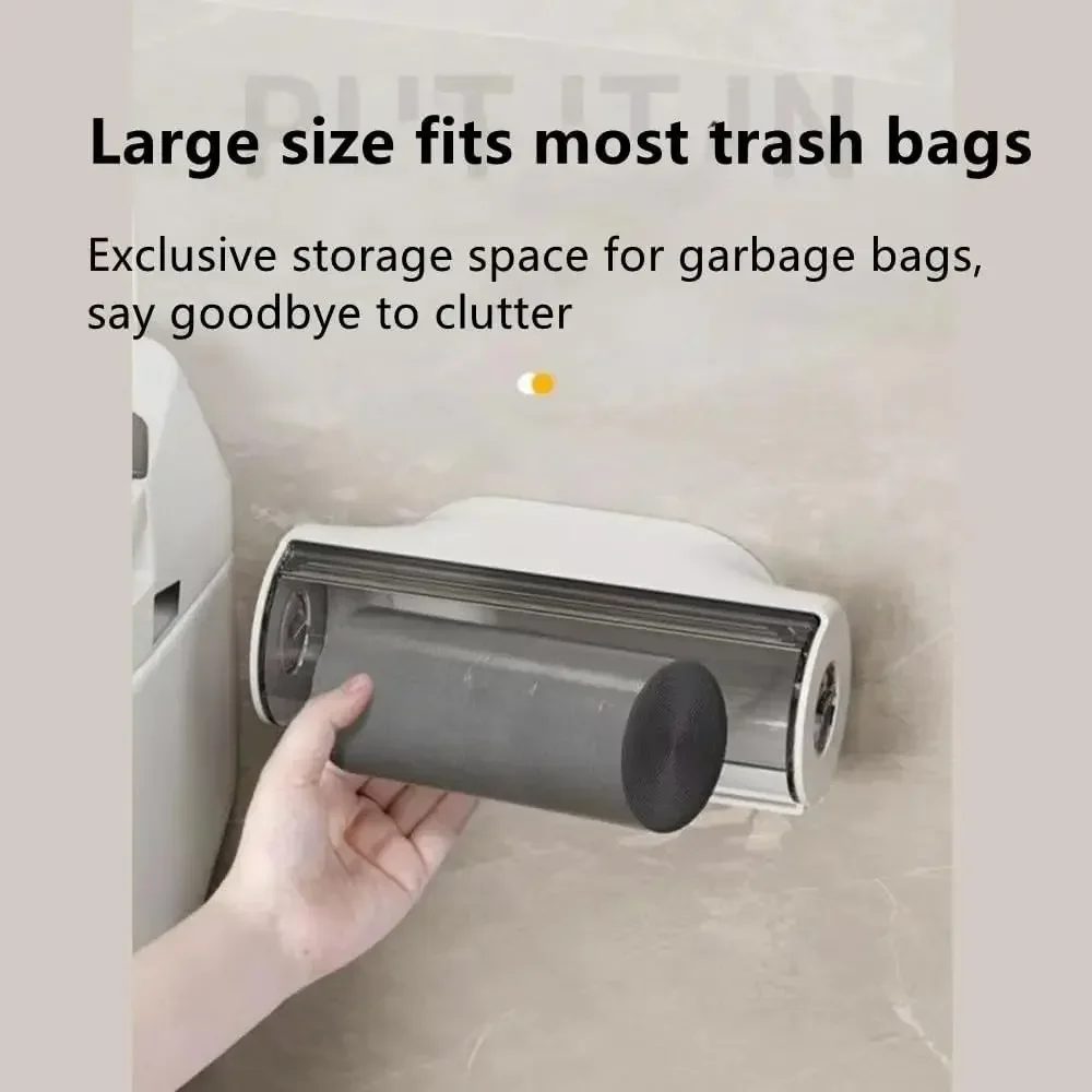 Trash Bags Storage Box Wall Mounted Kitchen Bathroom Plastic Garbage Bag Container Dispenser Home Storage Kitchen Accessories