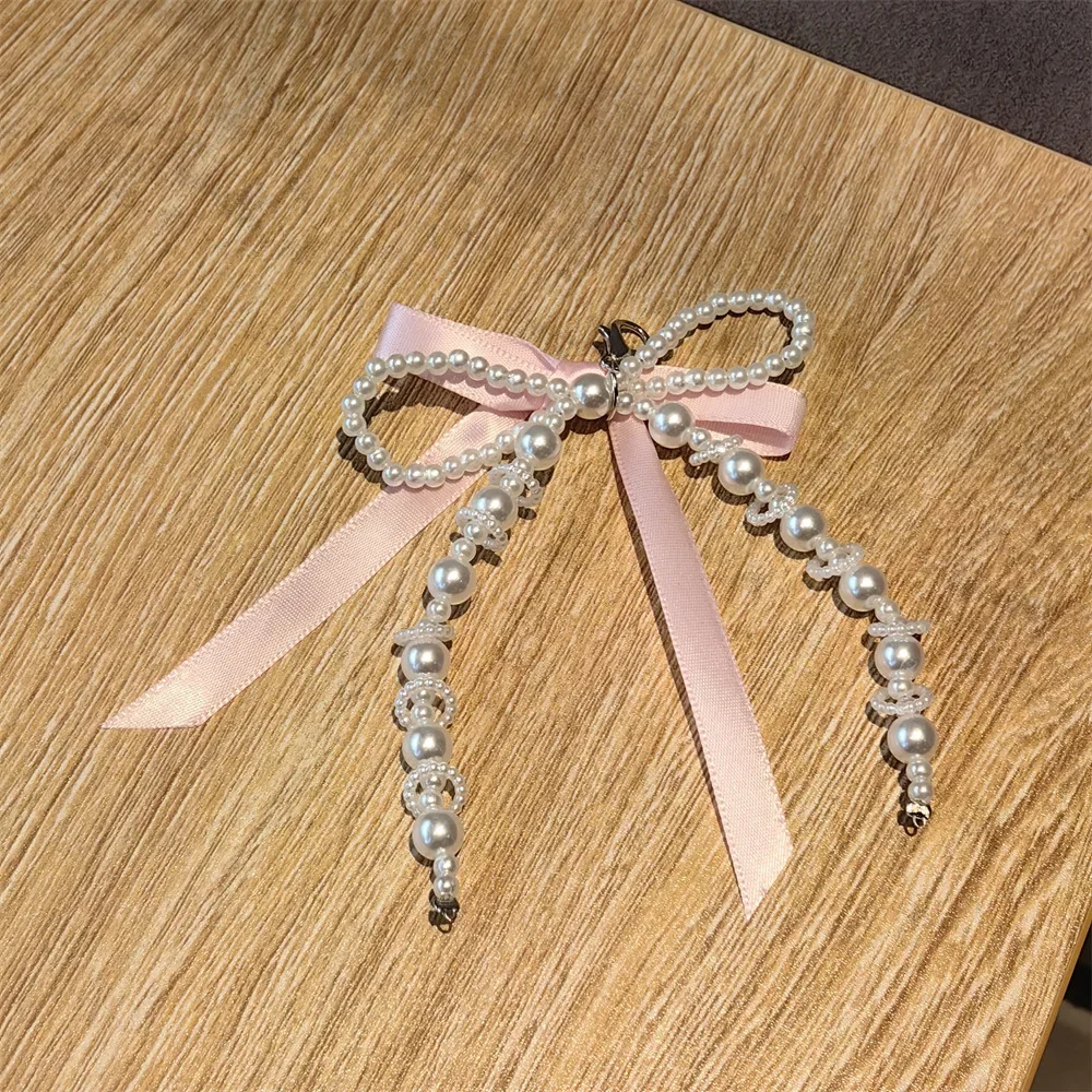 1 PCS Ballet Style Pearl Bow Shoe Decoration Bead Crystal Cherry Flower Shoe Buckle Shoe Flower Shoes Accessories for Woman Man