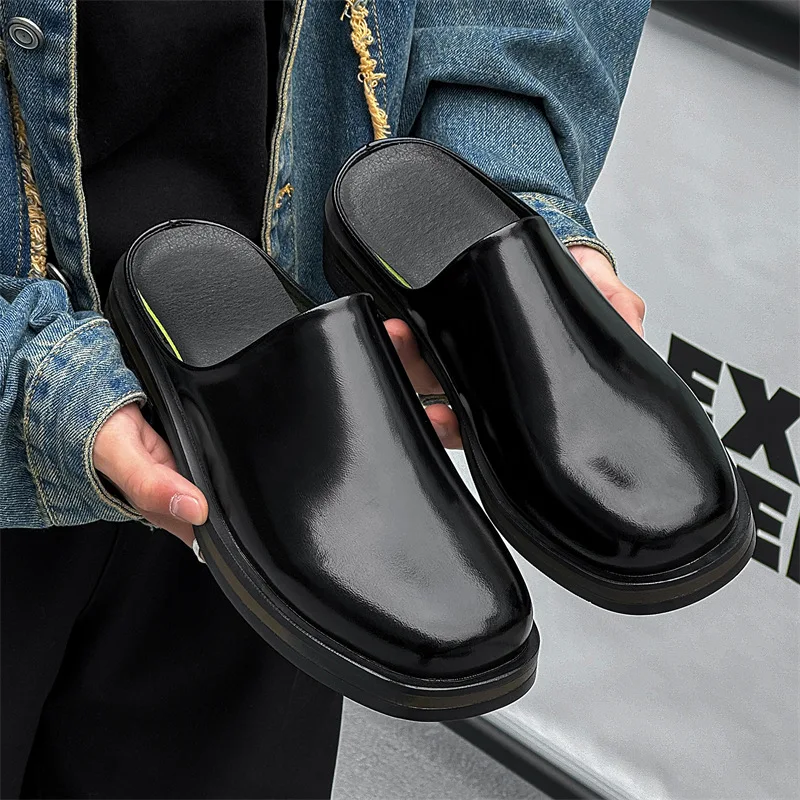 

Slippers Leather Shoes For Man Genuine Leather Big Size Shoes High Quality Designer Formal Shoes Casual Shoes Fashion Business