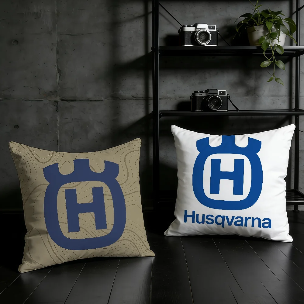 H-Husqvarna-ES Logo Fashion cushion cover Home Office Birthday Anniversary Gifts Soft Skin Friendly Cushion Cover - view 6