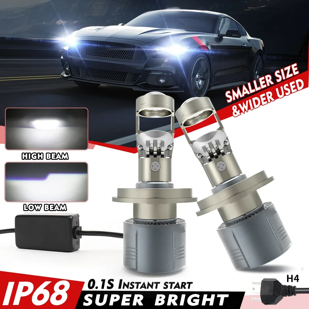 

H7 LED Headlight Projector Lens Bi-LED H4 High Beam Low Beam H11 9005 9006 HB3 HB4 6500K Mini Auto LED Bulb 40000LM 12v 24v