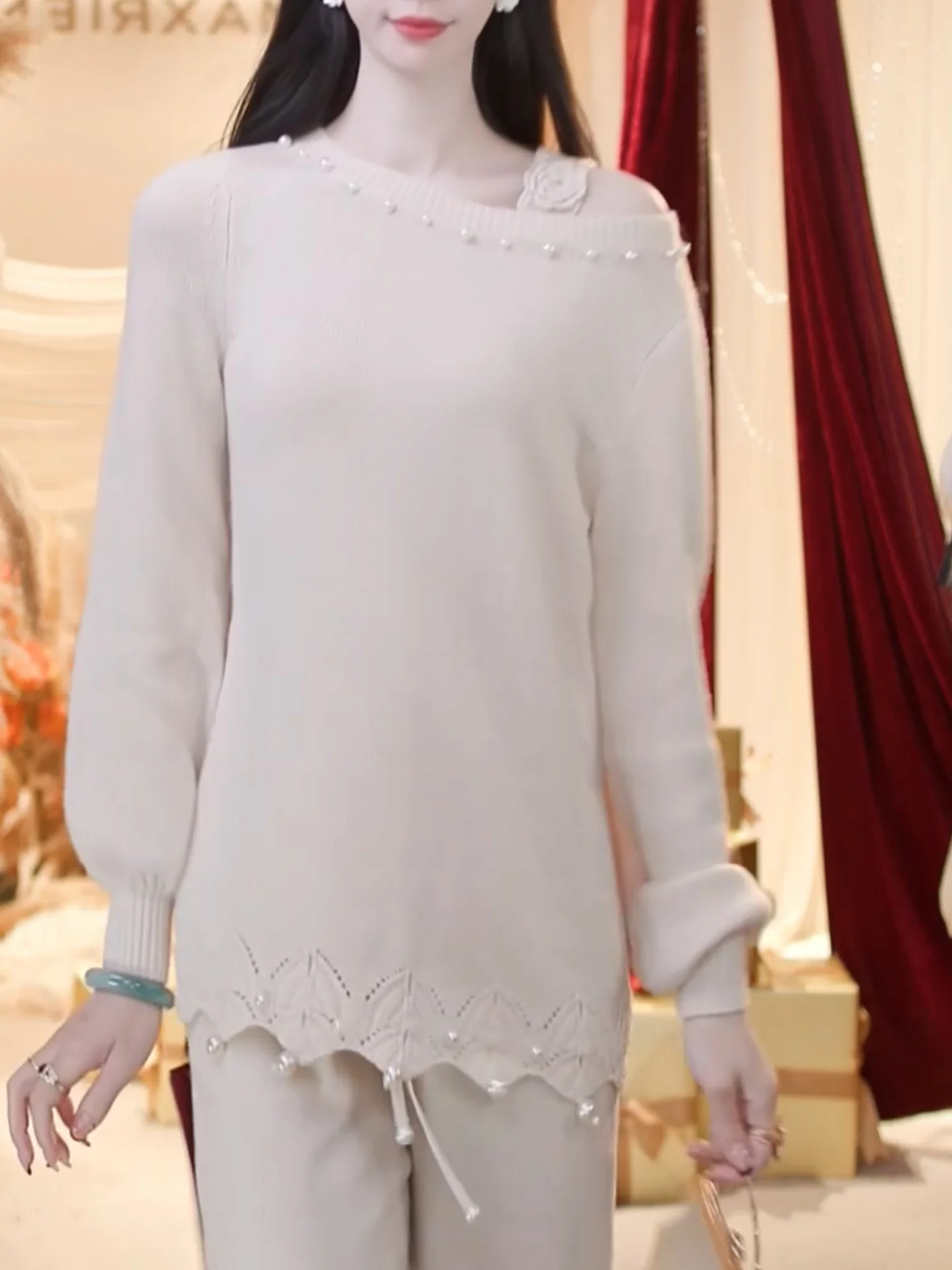 

Круглый свитер с колючками Ne, большой размер, белый женский модный топ для похудения, удобный корейский шерстяной трикотаж для поездок на работу