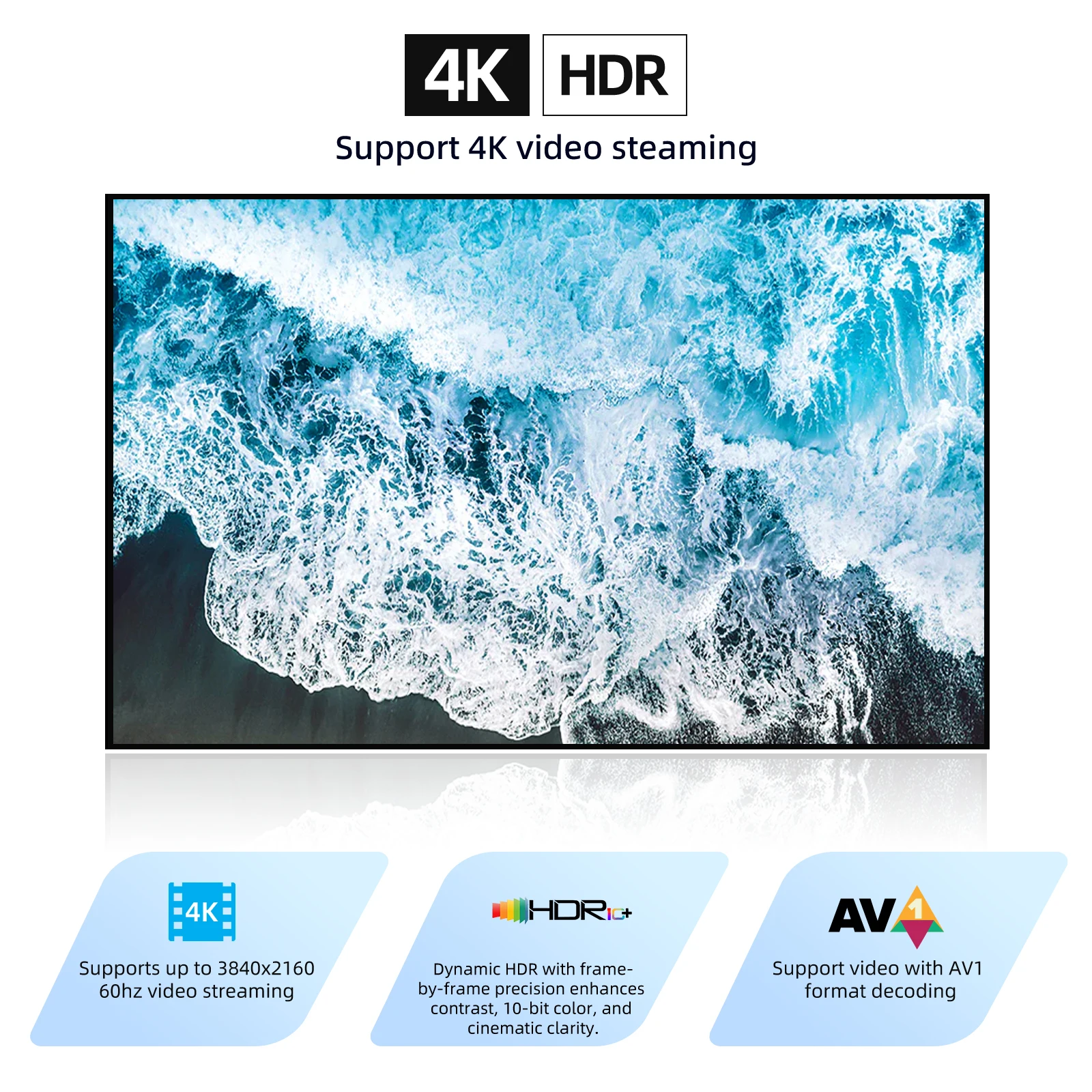 Năm 2023 Toàn Cầu Android TV Box KM7 Plus Android 11 Netflix 4K Google TV 2GB DDR4 16GB ROM100M mạng LAN Internet S905Y4 Giải Trí Truyền Thông