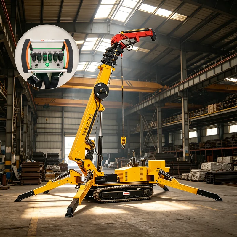 Mobile Spider Crane 3 Ton 5 Ton 8 Ton Mini Crawler Hydraulic Diesel Crane Lifting For Urban Municipal Engineering