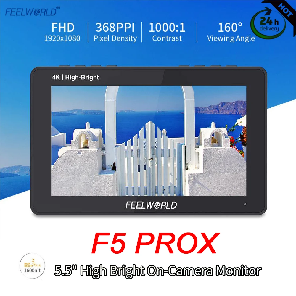 

Монитор для камеры FEELWORLD F5 PROX, 5,5 дюйма, 1600 нит, 4K, HDMI