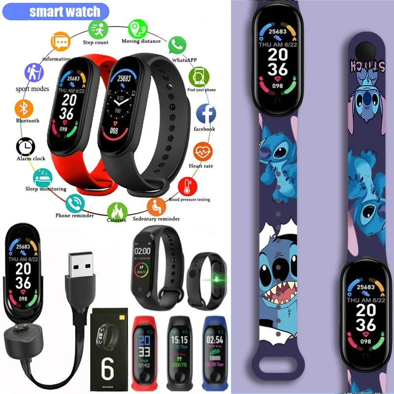 

Stitch Smartwatch Movement Watch Step Bluetooth Synchronous Phone Information Smartwatch For Men And Women Students