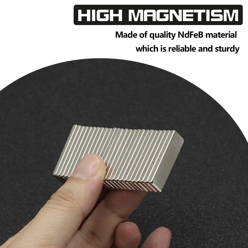 30x10x3mm N35 NdFeB Square Neodymium Magnet Super Strong Permanent Block Powerful Magnetic Refrigerator DIY Craft Multi‑Purpose