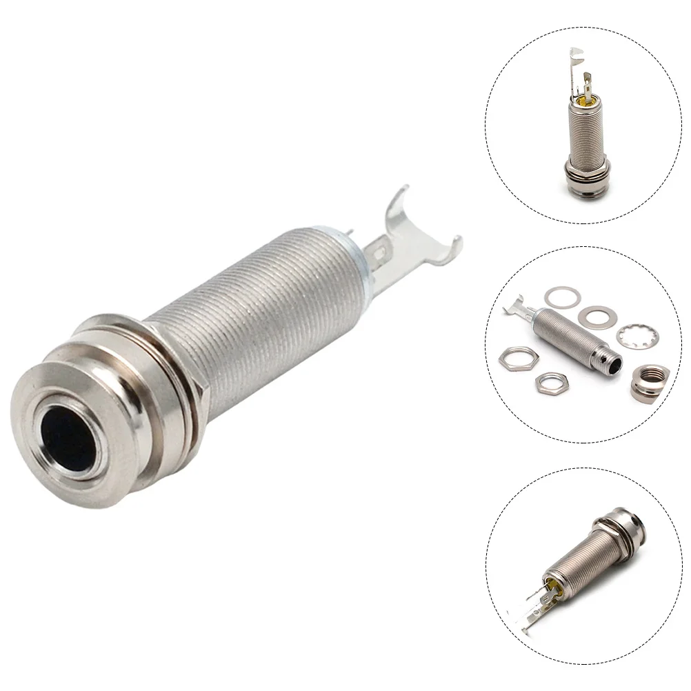 

Guitars Electric Jack Socket End Pin Acoustic Pickup Trucks Outlet Stereo Endpin for Output Metal Sockets Plugs