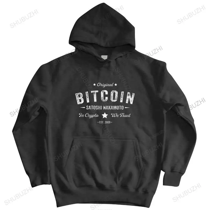 Bitcoin Satoshi Nakamoto In Crypto We Trust zipper Men Pure Cotton Awesome hooded coat Blockchain sweatshirt Fashion Clothing