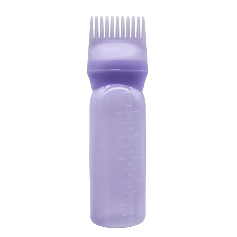 3 Color Salon Hair Oil Applicator Bottle Professional Hairdressing Dyeing Comb Bottles Barbershop Hairdresser Coloring Supplies