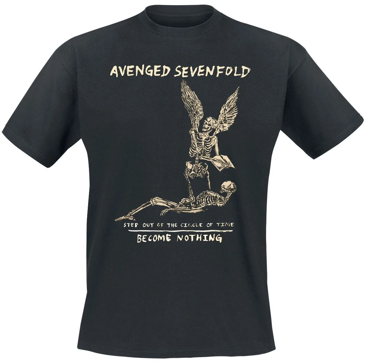Avenged Sevenfold Nightmare Inspired Cotton T-shirt Flame Skull Gothic Metal Streetwear Tee