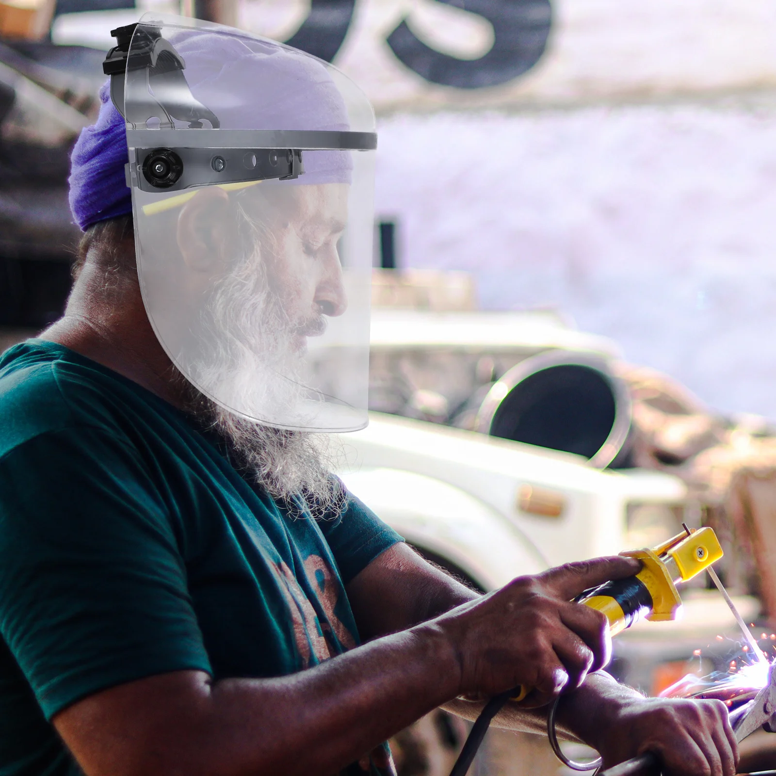 Deflettore protettivo trasparente in PMMA leggero con goccioline resistenti all'olio per cucinare, lavorare, camminare, correre