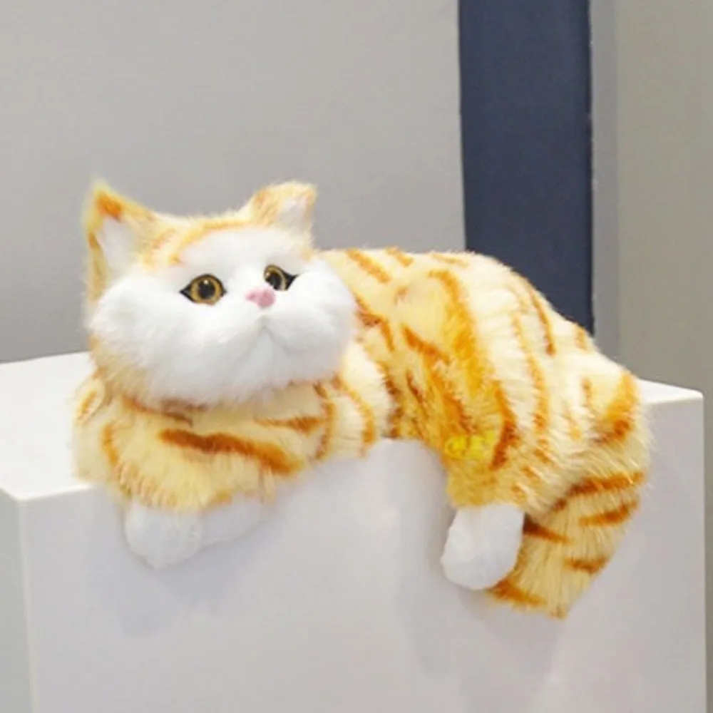 Furry จําลองแมวแขวนเครื่องประดับตุ๊กตาสัตว์ตุ๊กตาที่สมจริงตุ๊กตาลูกแมวตุ๊กตาของเล่นน่ารักนุ่มปลอมแมวรุ่นเด็กของขวัญ