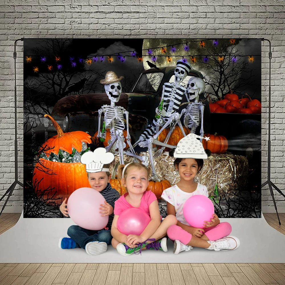 Halloween Photography Background Terrible Atmosphere Party Decoration Portrait Photocall Backdrop for Photo Studio Photozone