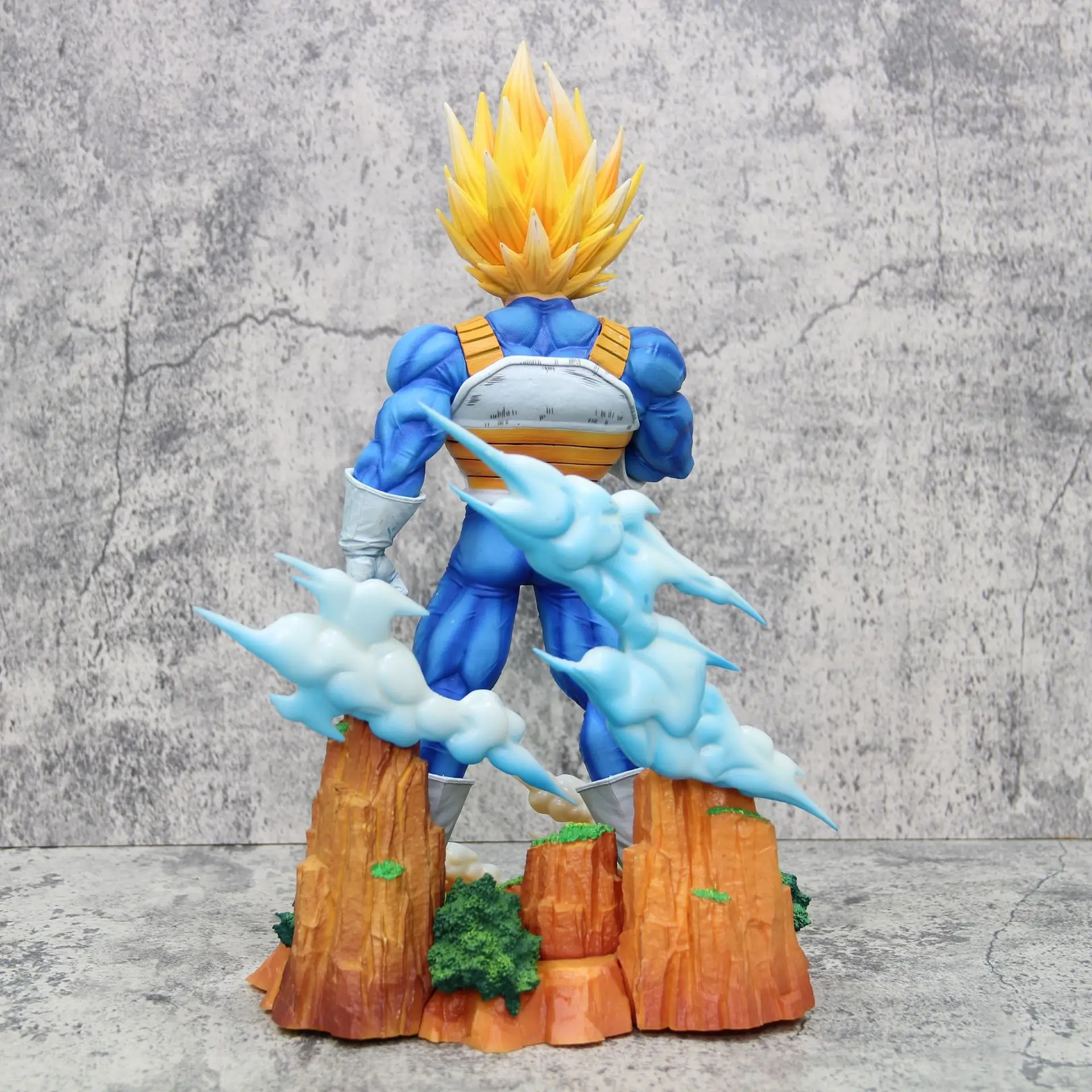 34Cm Dragon Ball Gk Model Anime Figure Super Saiyan Vegeta 1:6 14Inch Majin Vegeta Large Statue Room Decor Ornament Gift Toys