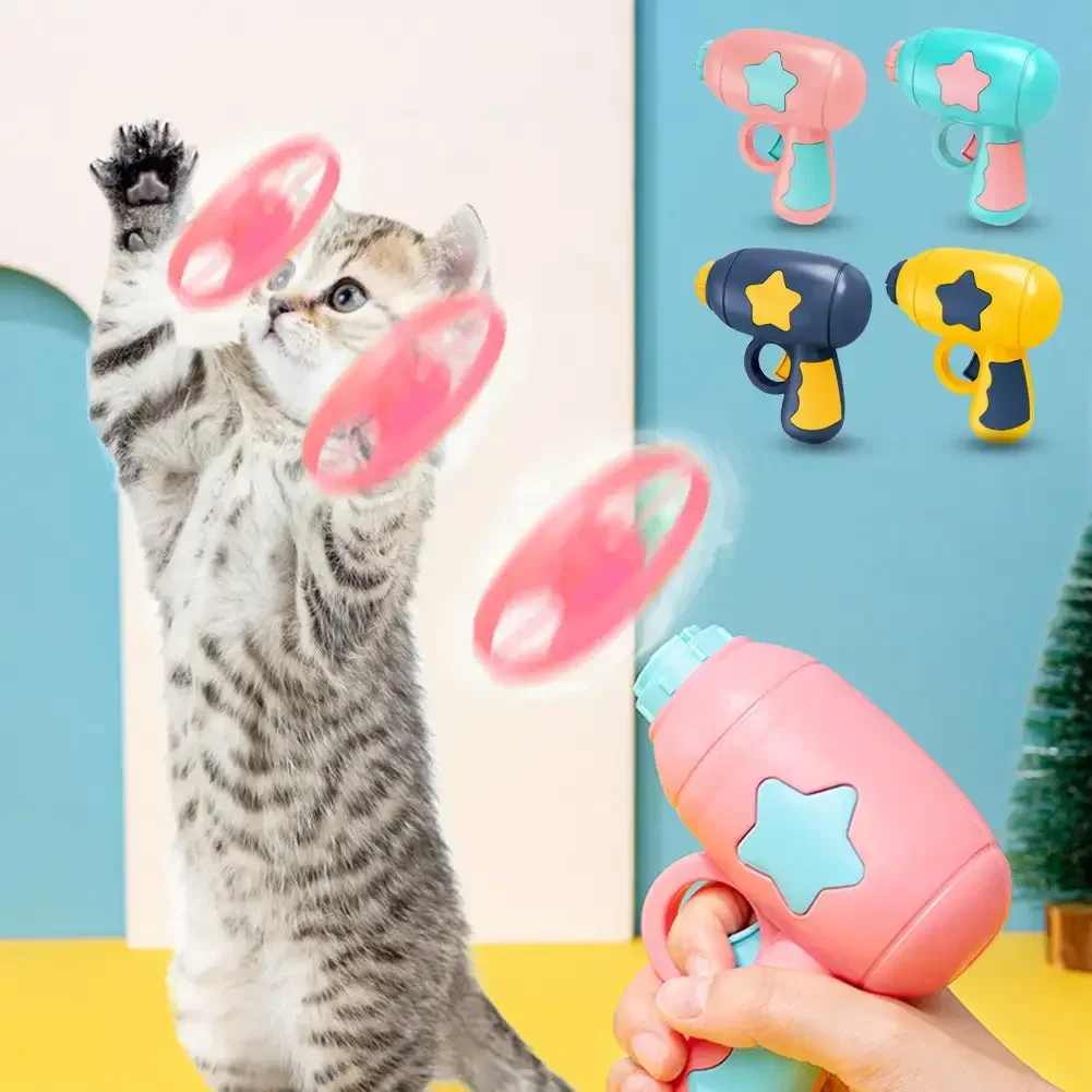 Funny Cat Interactive Teaser Training Toy Rotating Flying Discs Games Toys Pets Supplies Accessories Toys for Cat Pet Products